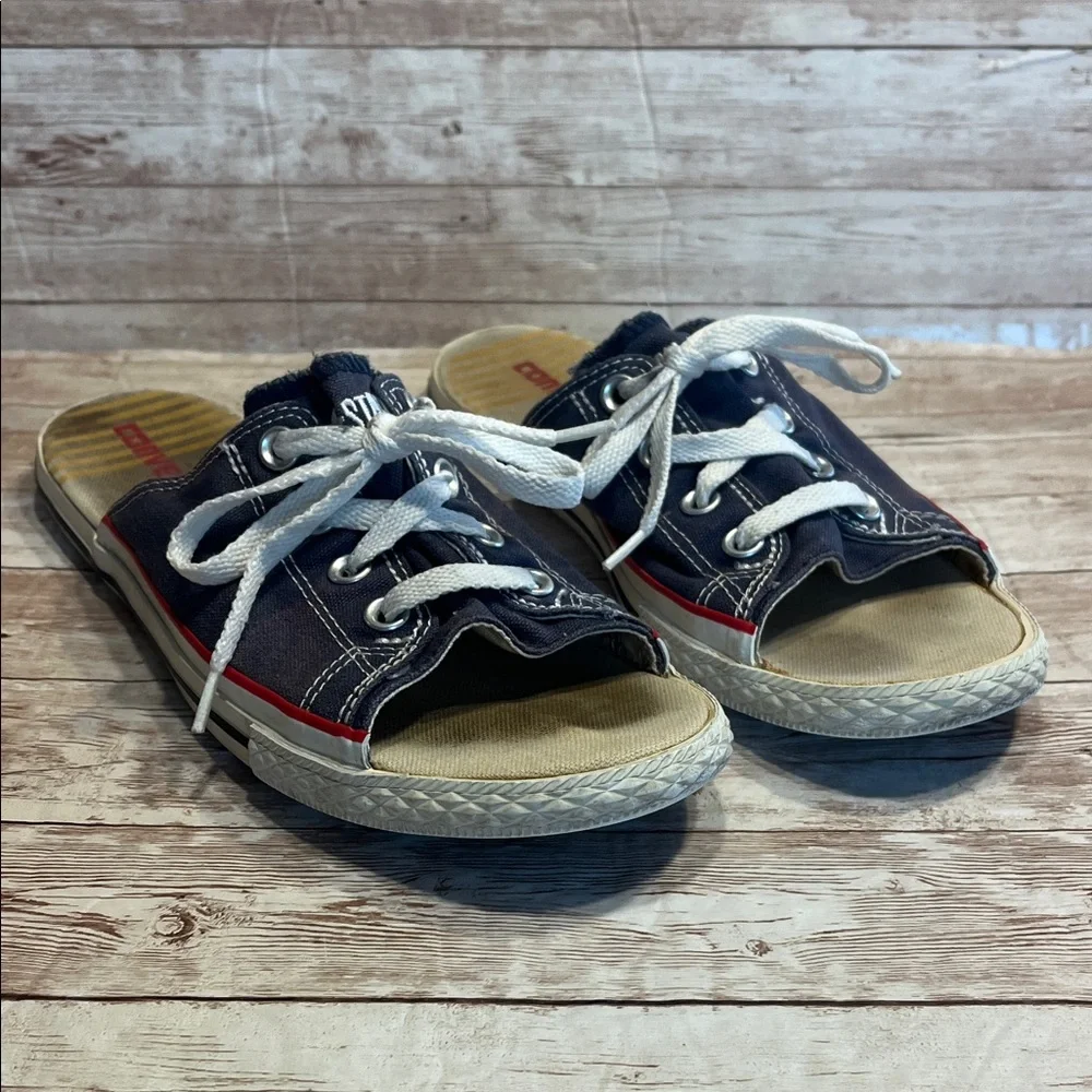 Vintage Converse Cutaway Navy and Red Slide Sneakers Size 10 W / 8 M - Picture 12 of 12